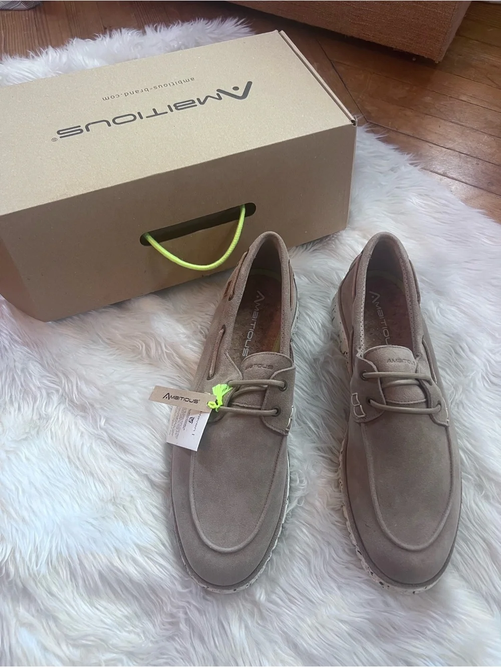 Ambitious men’s NWT suede taupe loafers size 11 US 44 uK